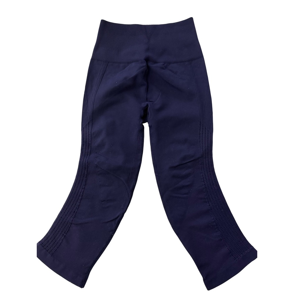 Lululemon Ebb to Street Tight 21 Navy Blue Seamless High Rise Crop Leggings